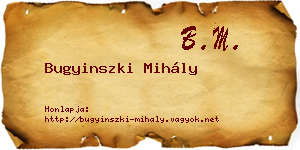 Bugyinszki Mihály névjegykártya